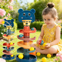 Interactive Ball Tower Educational Toy with Rolling Balls