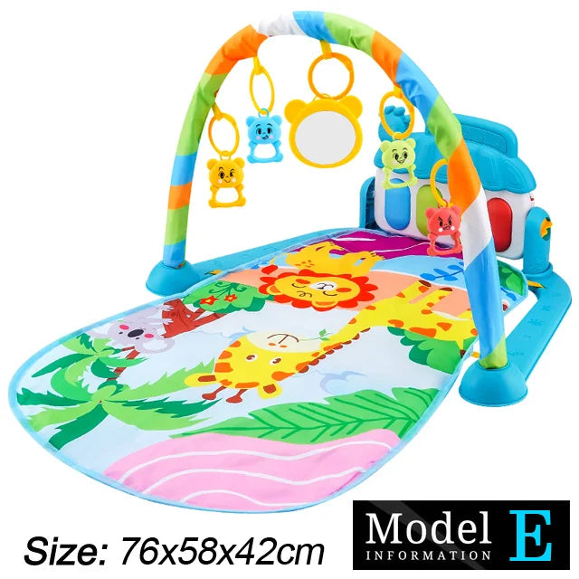 Tapis d'Éveil pour Bébé avec Piano à Taper – Jouet pour le Temps sur le Ventre, le Quatre Pattes et le Développement Sensoriel des Nouveau-Nés