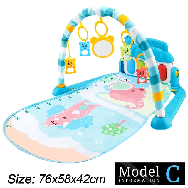 Tapis d'Éveil pour Bébé avec Piano à Taper – Jouet pour le Temps sur le Ventre, le Quatre Pattes et le Développement Sensoriel des Nouveau-Nés