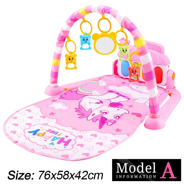 Tapis d'Éveil pour Bébé avec Piano à Taper – Jouet pour le Temps sur le Ventre, le Quatre Pattes et le Développement Sensoriel des Nouveau-Nés