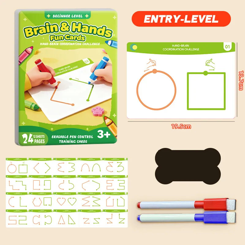 Livre de Puzzles pour le Développement Cérébral Global — Entraînement à la Pensée et à la Concentration des Cerveaux Gauche & Droit pour les Enfants