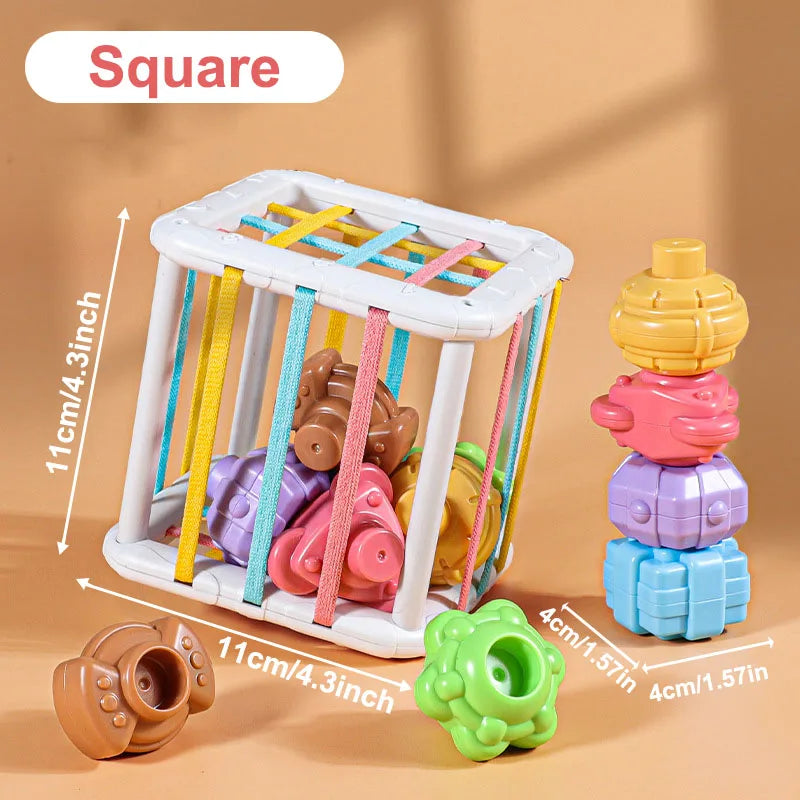 Blocs colorés Montessori, jeu d'éveil bébé