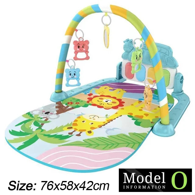 Tapis d'Éveil pour Bébé avec Piano à Taper – Jouet pour le Temps sur le Ventre, le Quatre Pattes et le Développement Sensoriel des Nouveau-Nés