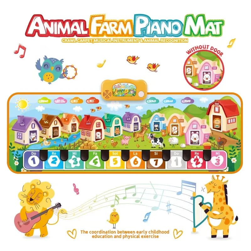 Interactive Piano Mat for Kids Musical Dance Toy LED Lights