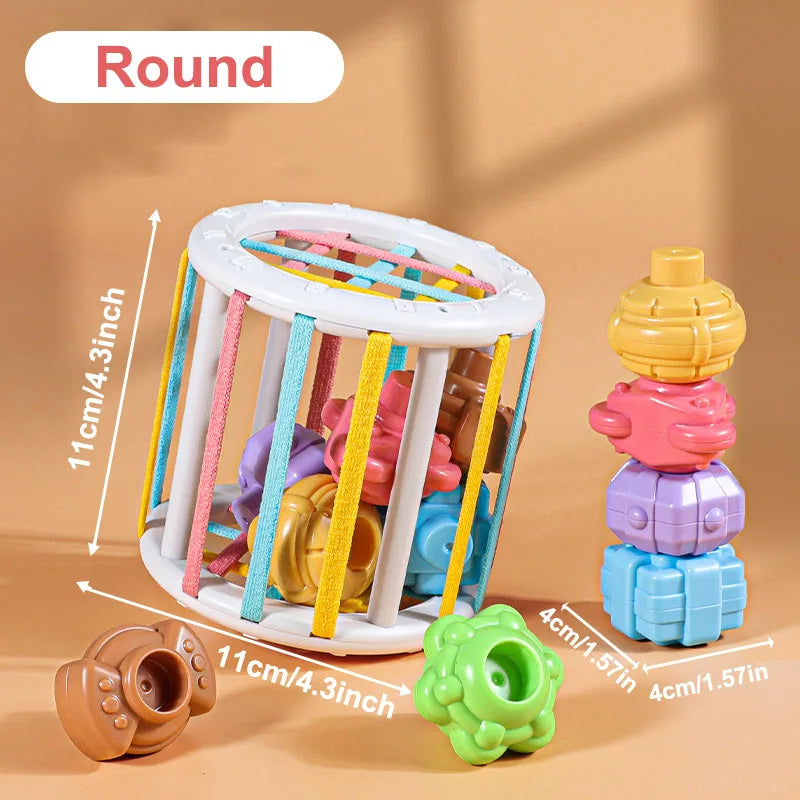 Blocs colorés Montessori, jeu d'éveil bébé