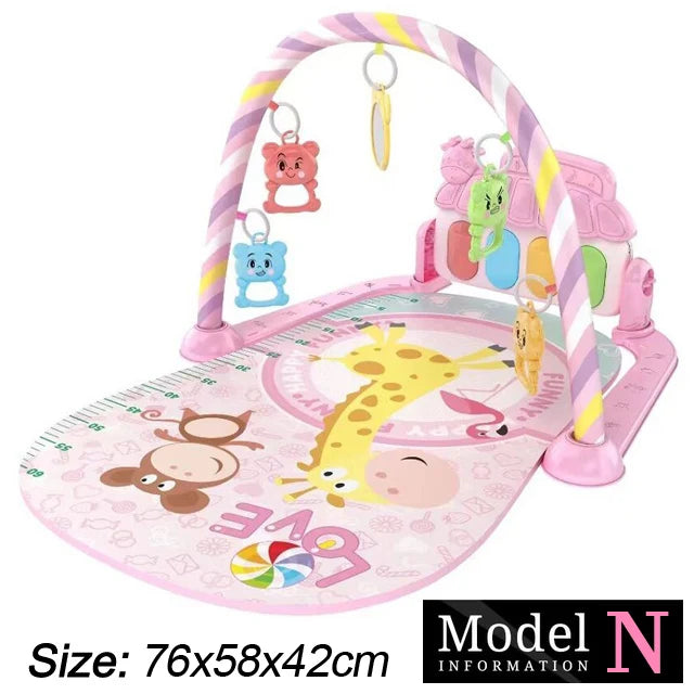 Tapis d'Éveil pour Bébé avec Piano à Taper – Jouet pour le Temps sur le Ventre, le Quatre Pattes et le Développement Sensoriel des Nouveau-Nés