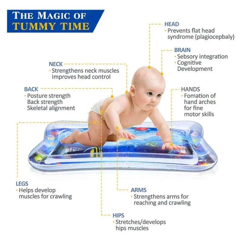 Coussin d'eau gonflable pour bébé, éveil sensoriel