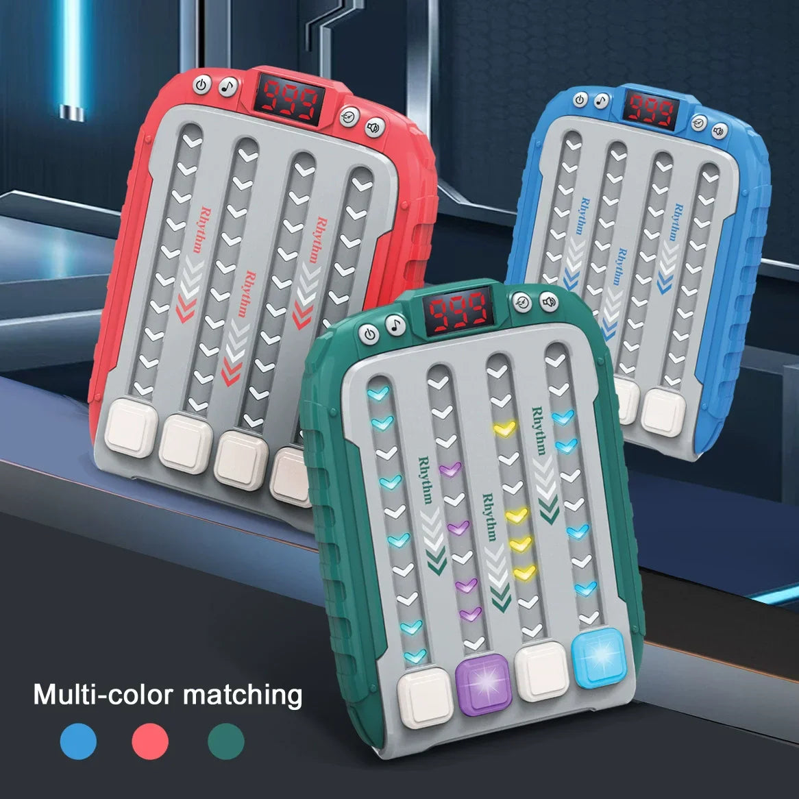 RhythmPop – Jeu de mémoire lumineux, jouet sensoriel électronique pour enfants, jeu de mémoire éducatif pour enfants.