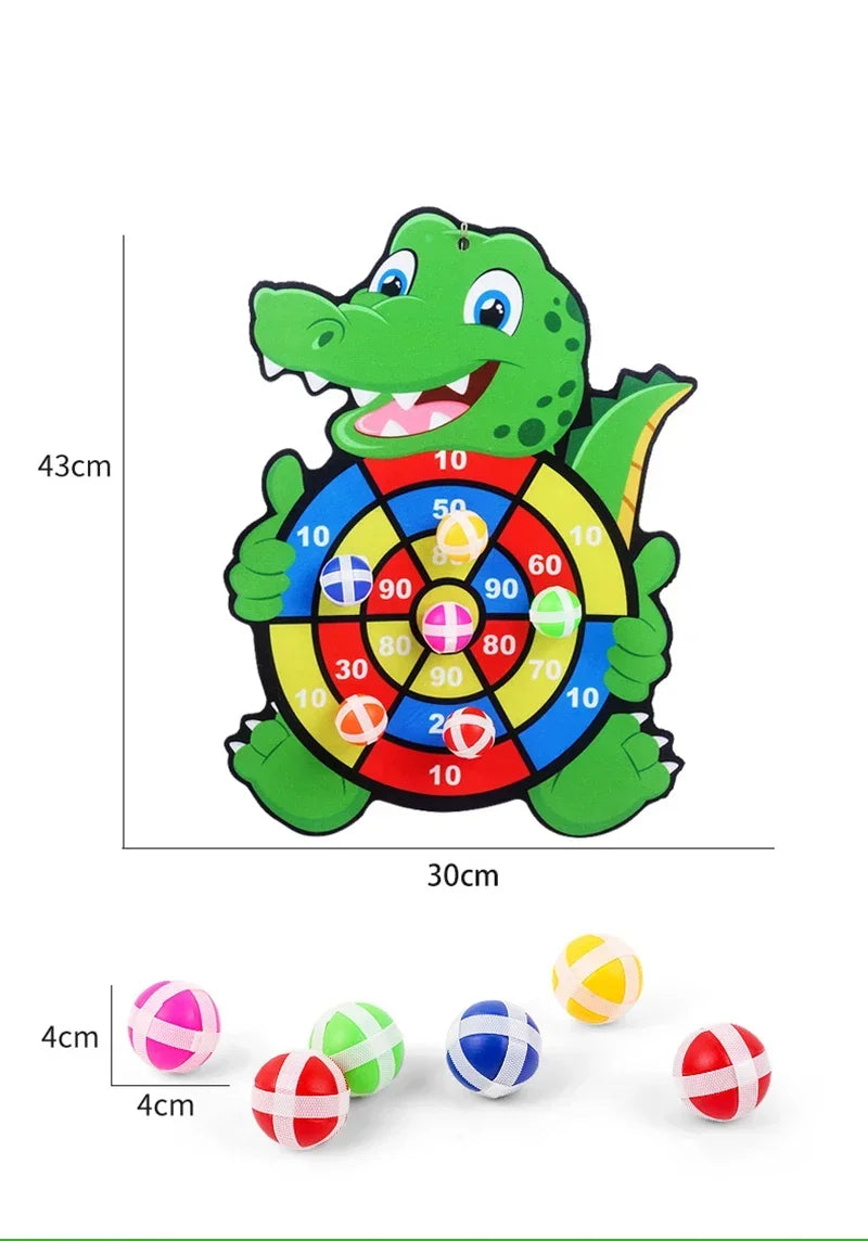 Cible de Fléchettes à Balles Adhésives – Jouet Éducatif Montessori pour Enfants | Jeu d'Intérieur Sécurisé