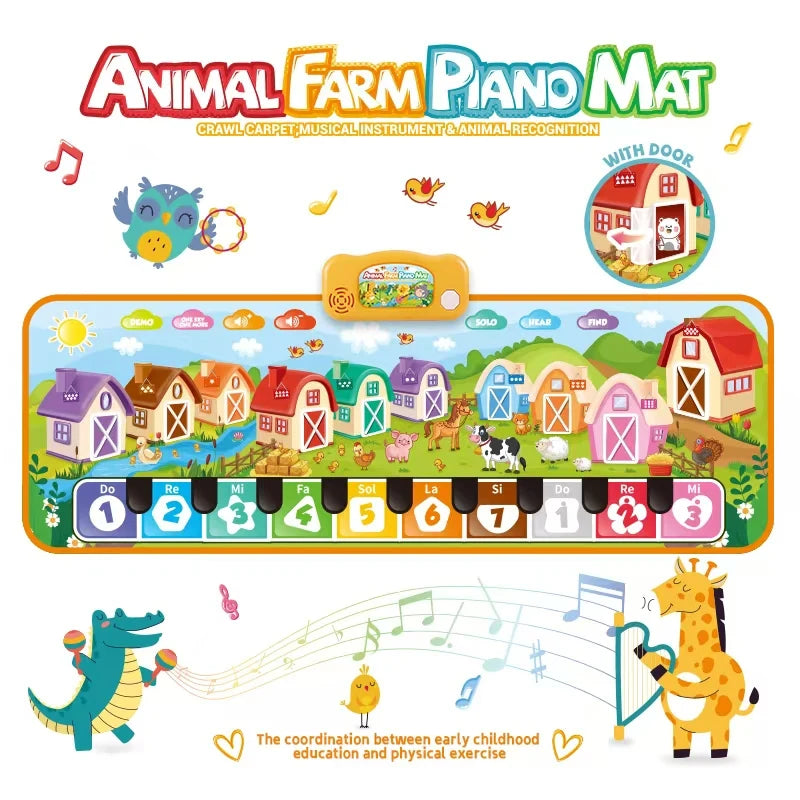 Interactive Piano Mat for Kids Musical Dance Toy LED Lights