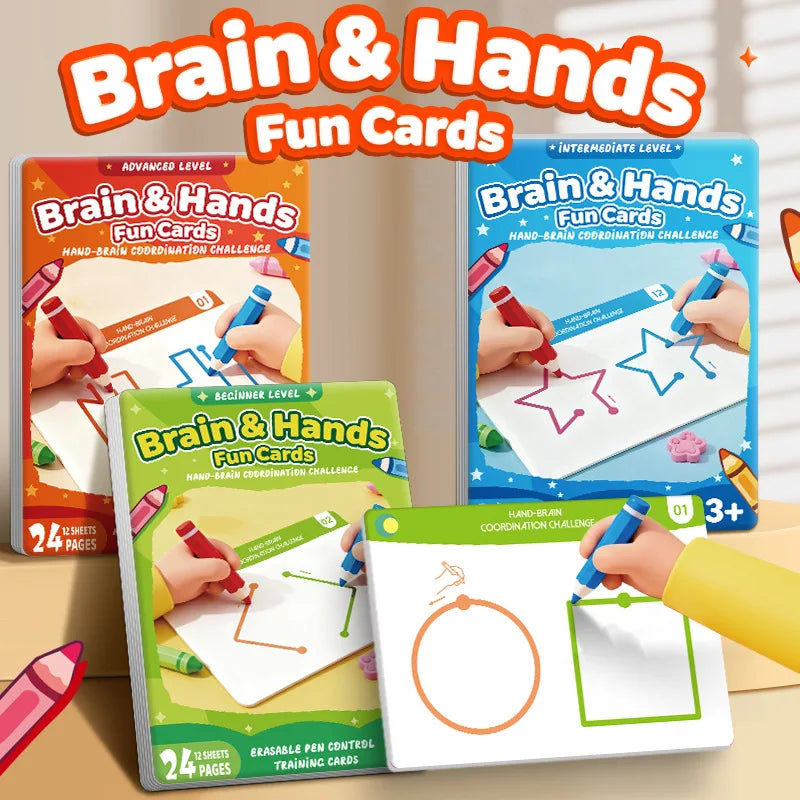 Livre de Puzzles pour le Développement Cérébral Global — Entraînement à la Pensée et à la Concentration des Cerveaux Gauche & Droit pour les Enfants
