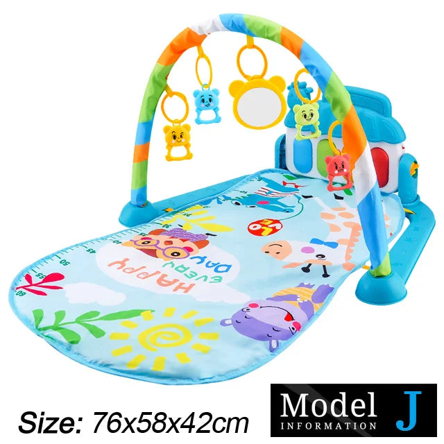 Tapis d'Éveil pour Bébé avec Piano à Taper – Jouet pour le Temps sur le Ventre, le Quatre Pattes et le Développement Sensoriel des Nouveau-Nés
