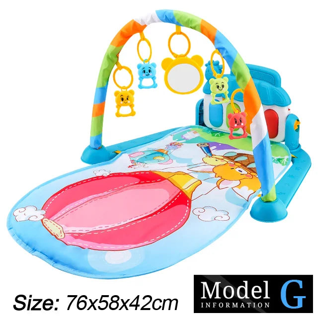 Tapis d'Éveil pour Bébé avec Piano à Taper – Jouet pour le Temps sur le Ventre, le Quatre Pattes et le Développement Sensoriel des Nouveau-Nés