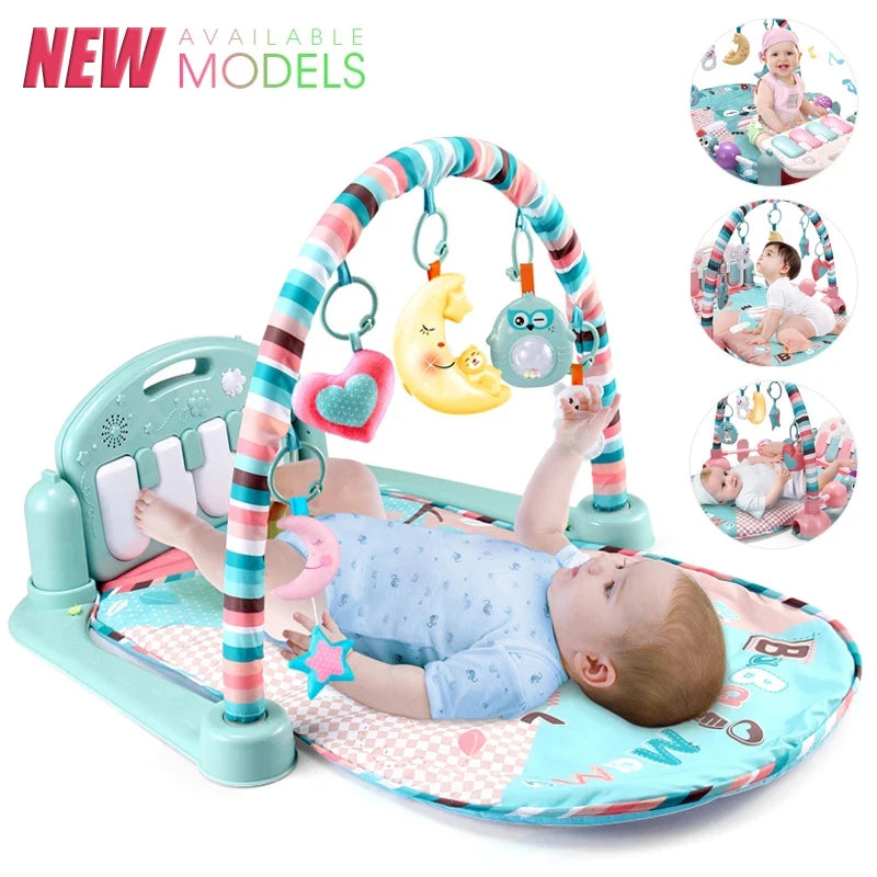 Tapis d'Éveil pour Bébé avec Piano à Taper – Jouet pour le Temps sur le Ventre, le Quatre Pattes et le Développement Sensoriel des Nouveau-Nés