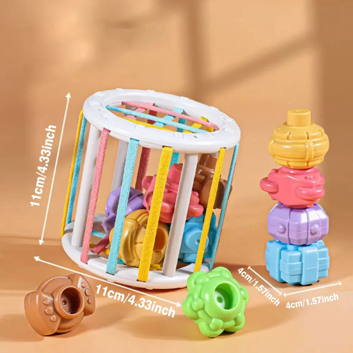 Blocs colorés Montessori, jeu d'éveil bébé