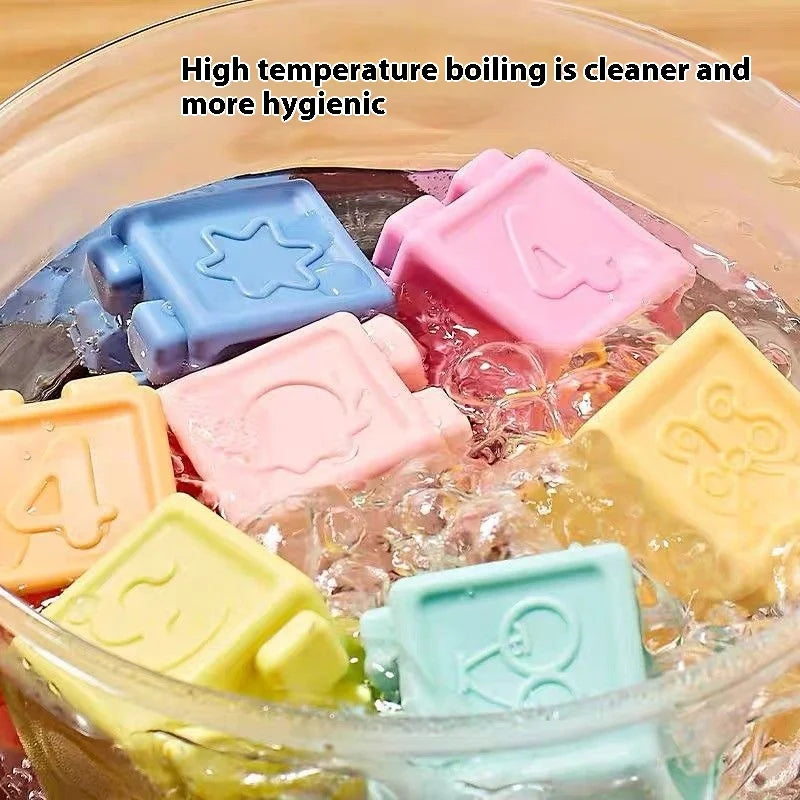 Blocs Empilables en Silicone Doux – Jouet de Préhension à Mâchouiller pour Bébés de 6 à 8 Mois et Jeu de Construction pour Tout-Petits de 1 à 3 Ans