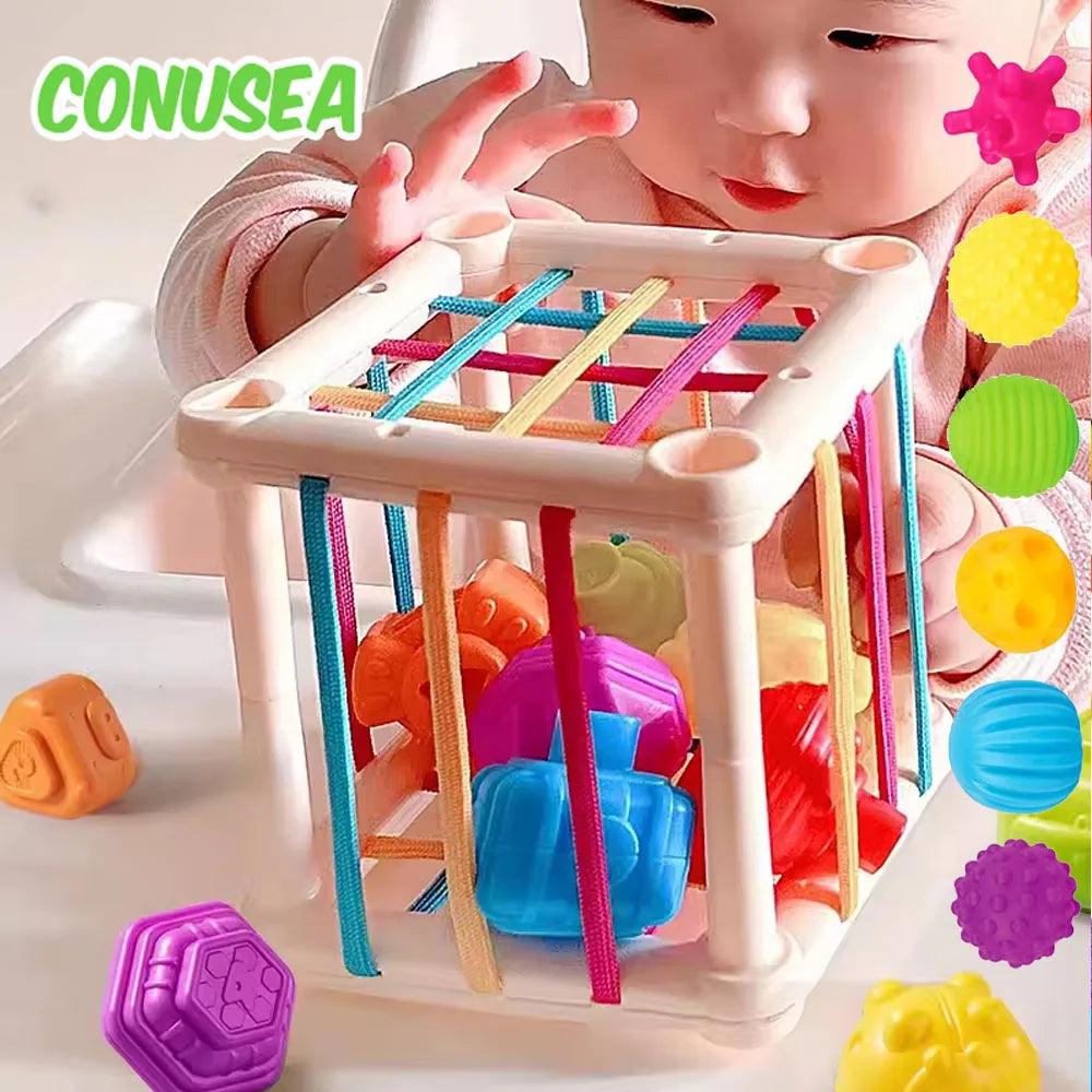 Blocs colorés Montessori, jeu d'éveil bébé