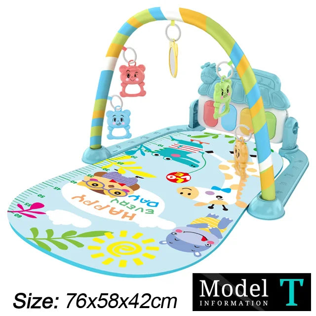 Tapis d'Éveil pour Bébé avec Piano à Taper – Jouet pour le Temps sur le Ventre, le Quatre Pattes et le Développement Sensoriel des Nouveau-Nés