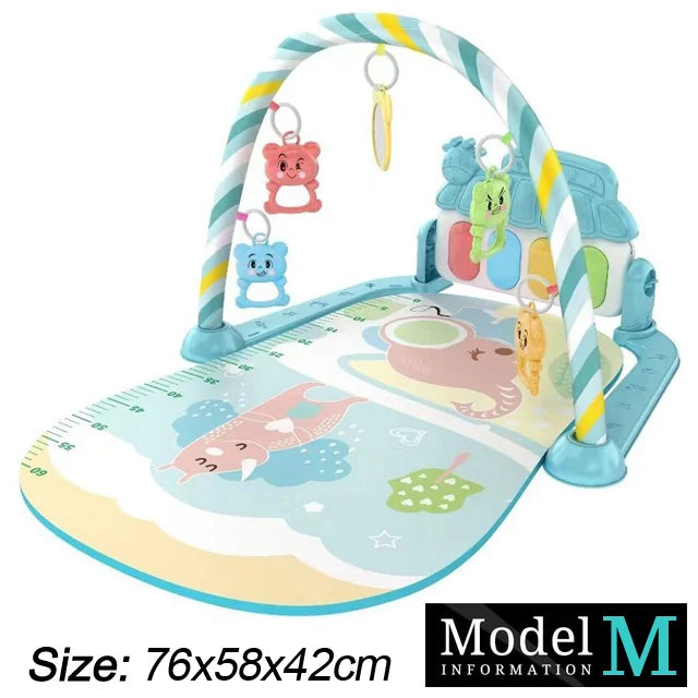 Tapis d'Éveil pour Bébé avec Piano à Taper – Jouet pour le Temps sur le Ventre, le Quatre Pattes et le Développement Sensoriel des Nouveau-Nés