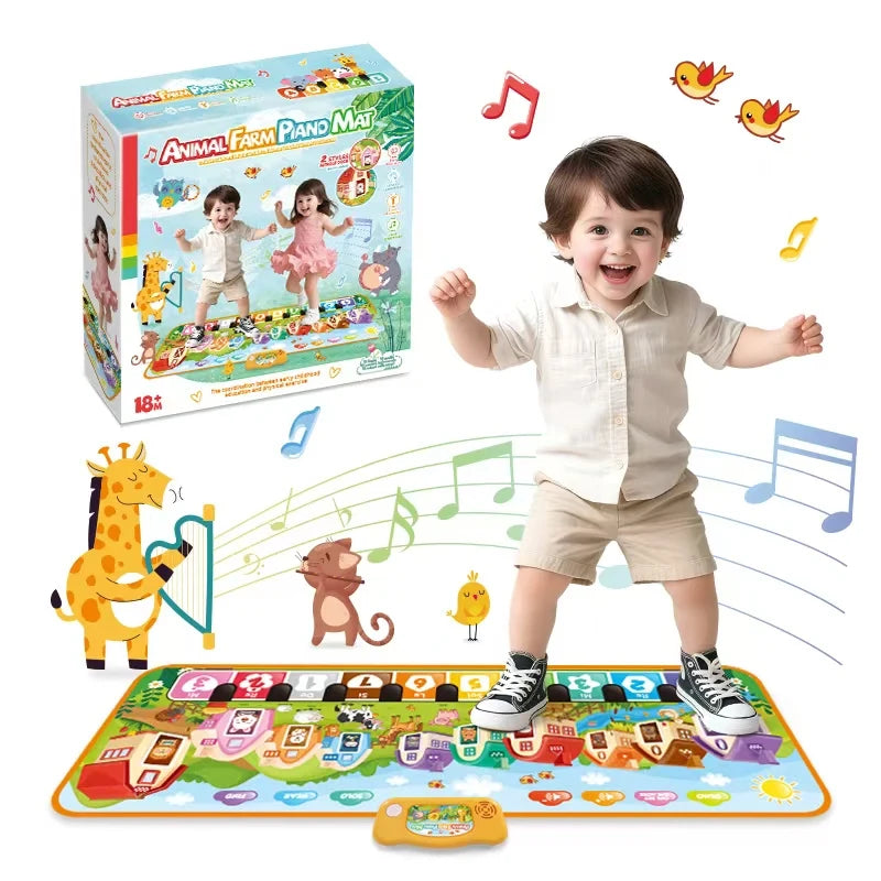 Interactive Piano Mat for Kids Musical Dance Toy LED Lights