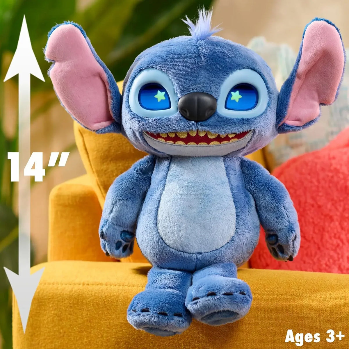 Stitch Interactive Plush Doll LCD Eyes Soft Toy Gift