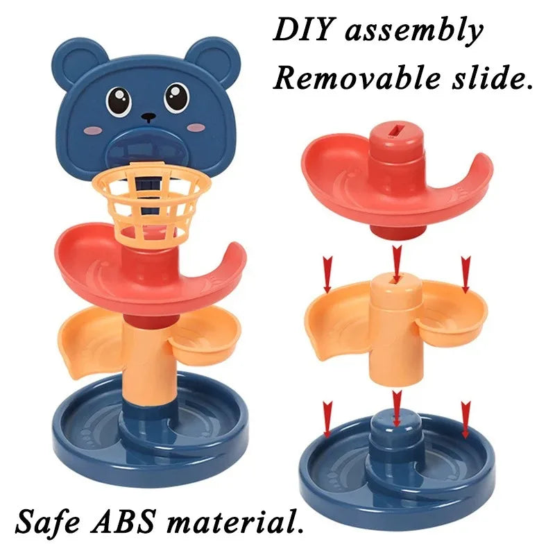 Interactive Ball Tower Educational Toy with Rolling Balls