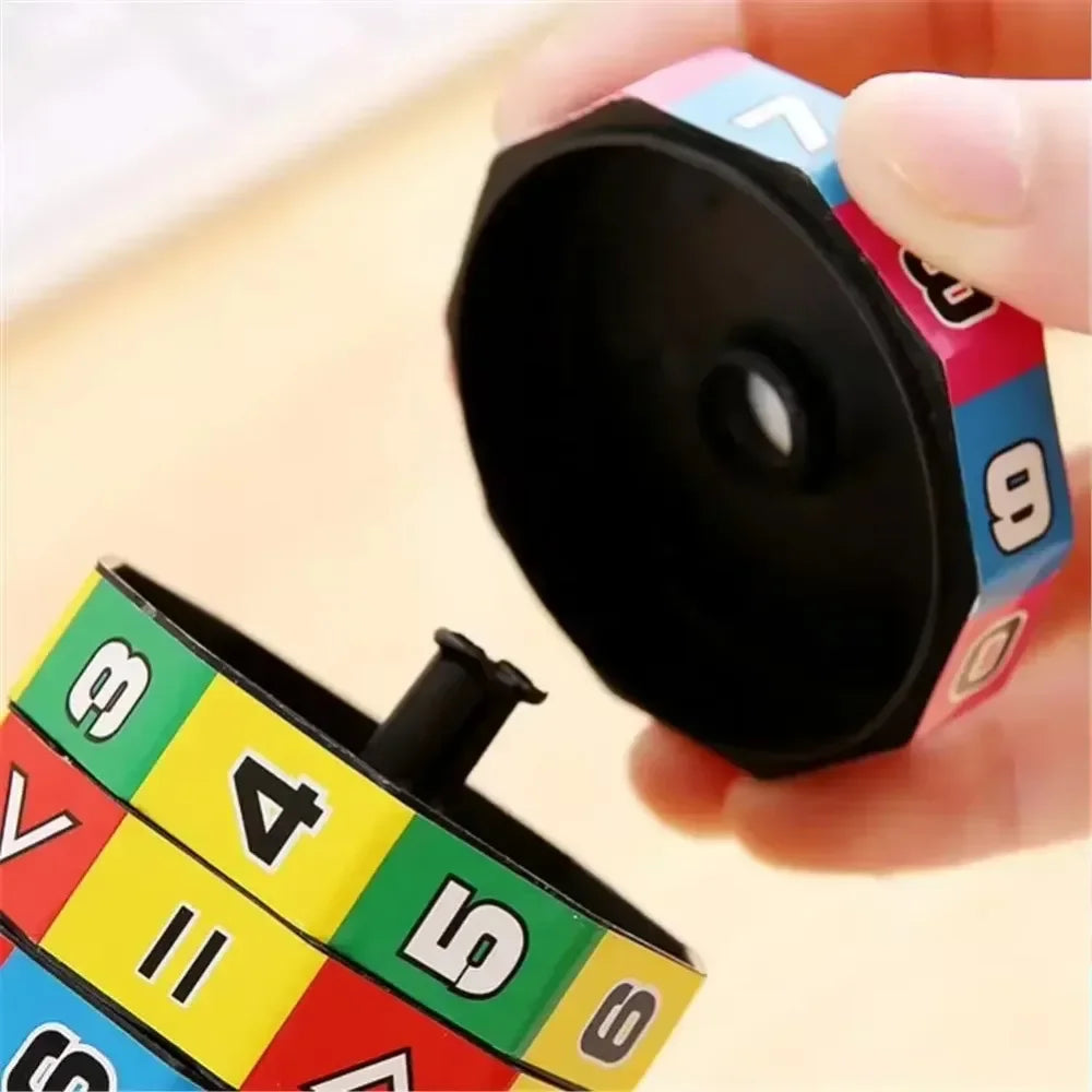Puzzle éducatif Montessori pour enfants, cube coloré avec chiffres pour apprentissage des mathématiques.