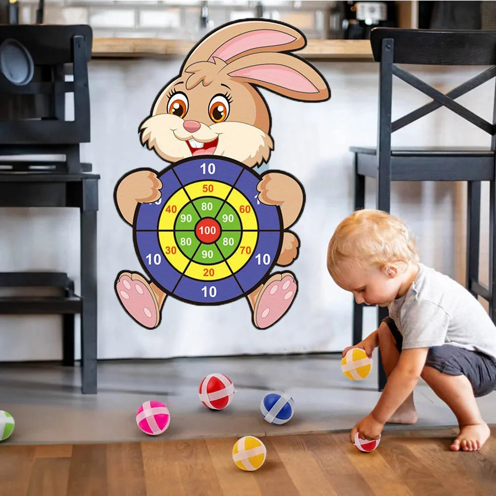 Cible de Fléchettes à Balles Adhésives – Jouet Éducatif Montessori pour Enfants | Jeu d'Intérieur Sécurisé