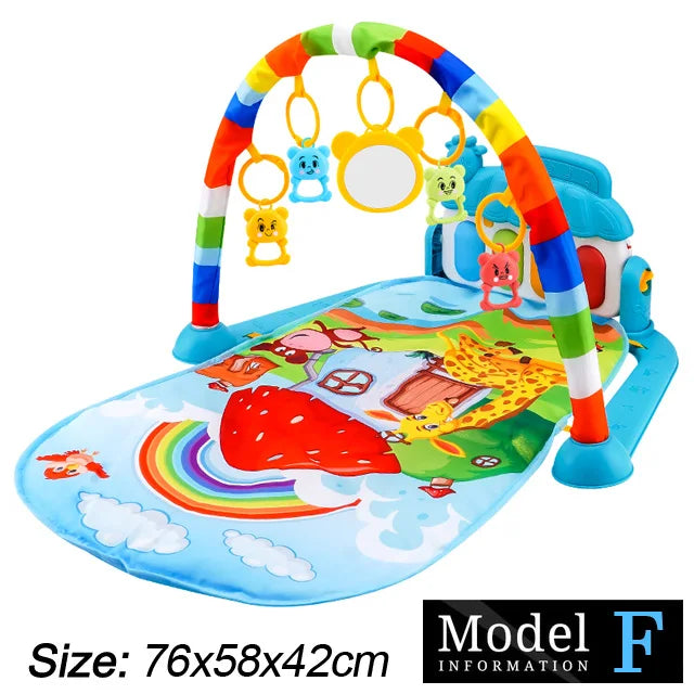 Tapis d'Éveil pour Bébé avec Piano à Taper – Jouet pour le Temps sur le Ventre, le Quatre Pattes et le Développement Sensoriel des Nouveau-Nés