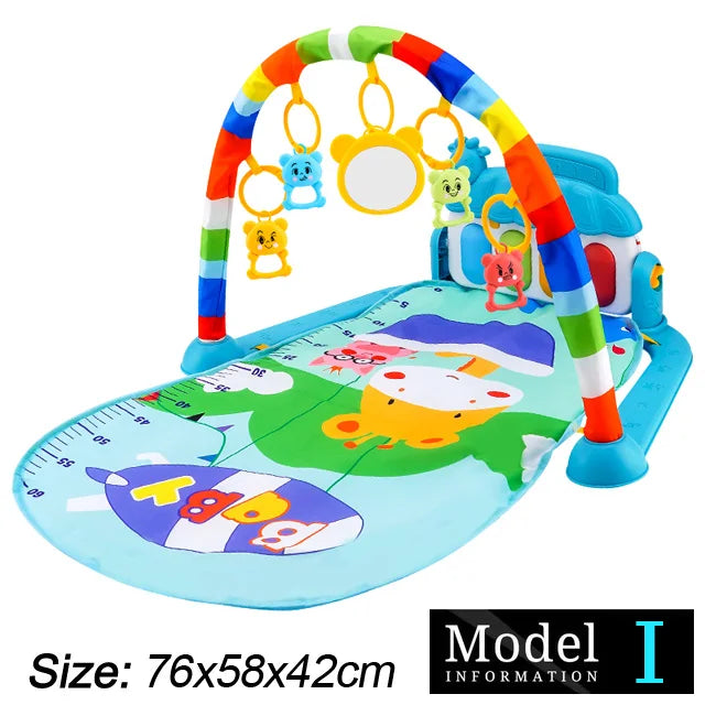 Tapis d'Éveil pour Bébé avec Piano à Taper – Jouet pour le Temps sur le Ventre, le Quatre Pattes et le Développement Sensoriel des Nouveau-Nés