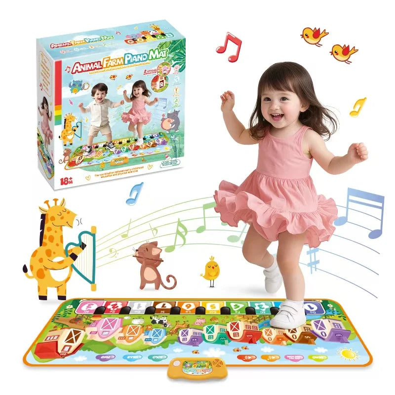 Interactive Piano Mat for Kids Musical Dance Toy LED Lights