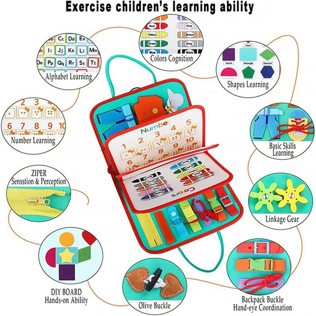 Planche d'Éveil Sensorielle pour Tout-Petits – Jouet de Motricité Fine et Cadeau d'Apprentissage Préscolaire