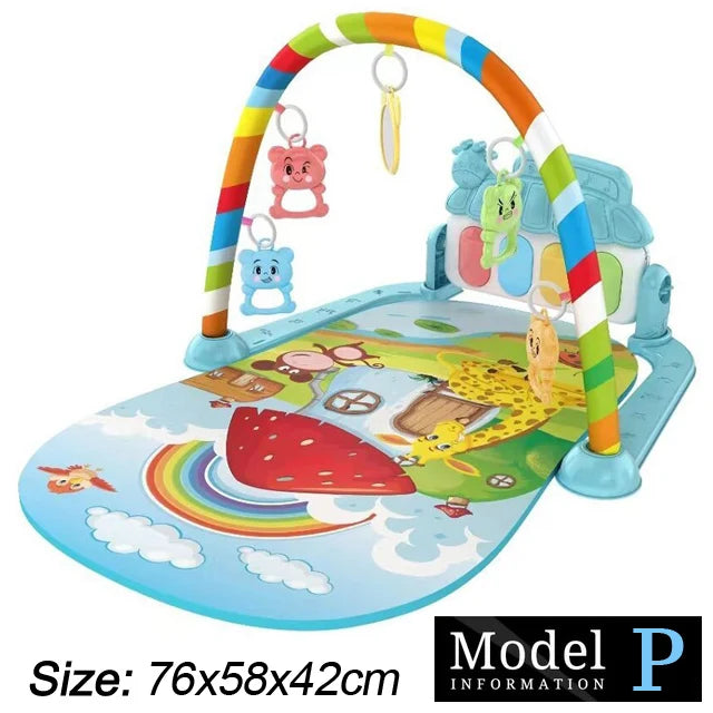 Tapis d'Éveil pour Bébé avec Piano à Taper – Jouet pour le Temps sur le Ventre, le Quatre Pattes et le Développement Sensoriel des Nouveau-Nés