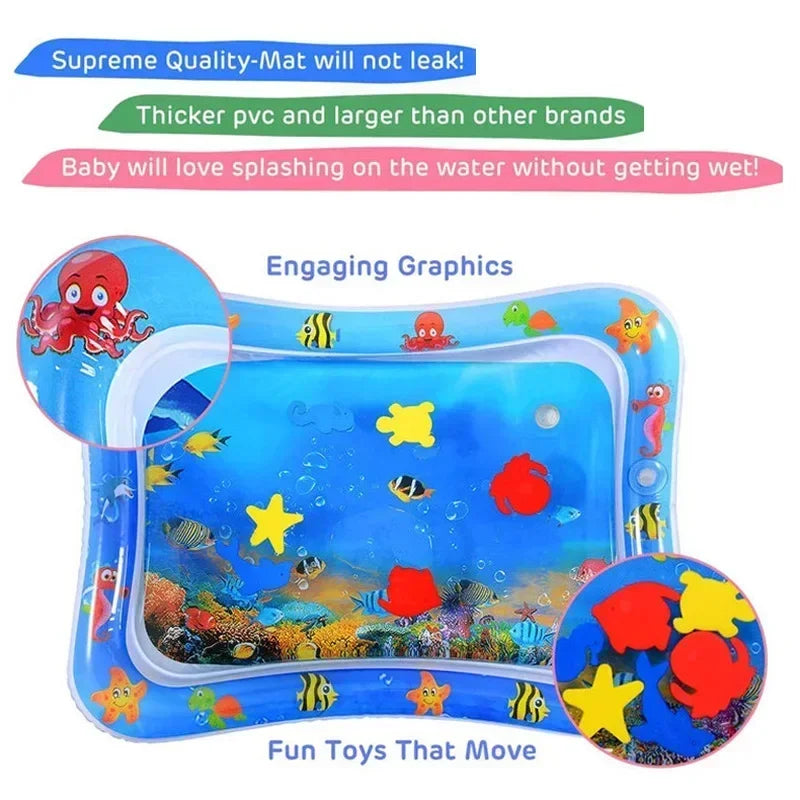 Coussin d'eau gonflable pour bébé, éveil sensoriel