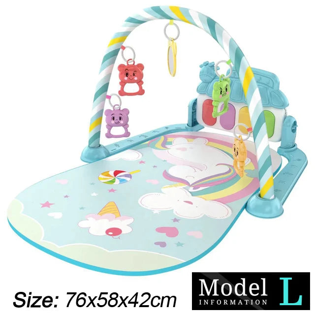 Tapis d'Éveil pour Bébé avec Piano à Taper – Jouet pour le Temps sur le Ventre, le Quatre Pattes et le Développement Sensoriel des Nouveau-Nés
