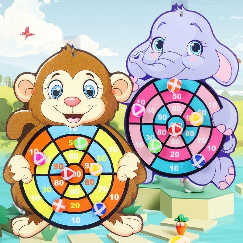 Cible de Fléchettes à Balles Adhésives – Jouet Éducatif Montessori pour Enfants | Jeu d'Intérieur Sécurisé