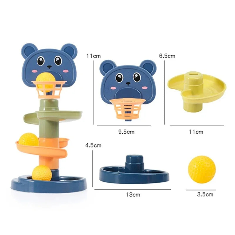 Interactive Ball Tower Educational Toy with Rolling Balls