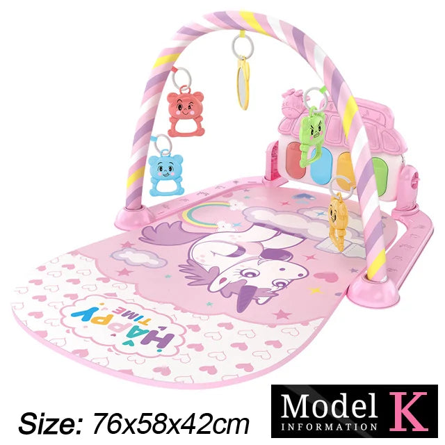 Tapis d'Éveil pour Bébé avec Piano à Taper – Jouet pour le Temps sur le Ventre, le Quatre Pattes et le Développement Sensoriel des Nouveau-Nés