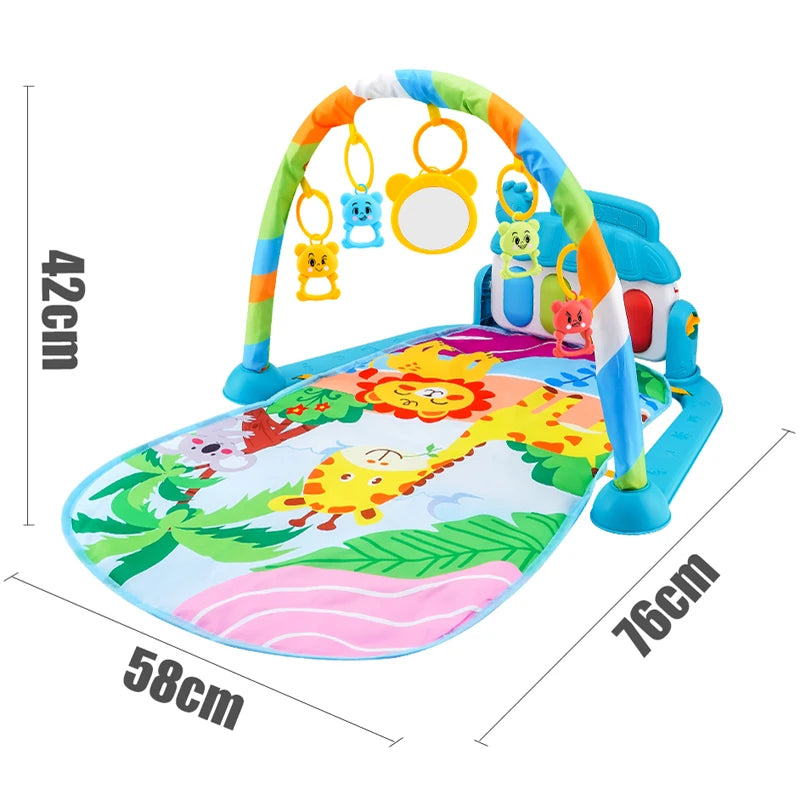 Tapis d'Éveil pour Bébé avec Piano à Taper – Jouet pour le Temps sur le Ventre, le Quatre Pattes et le Développement Sensoriel des Nouveau-Nés