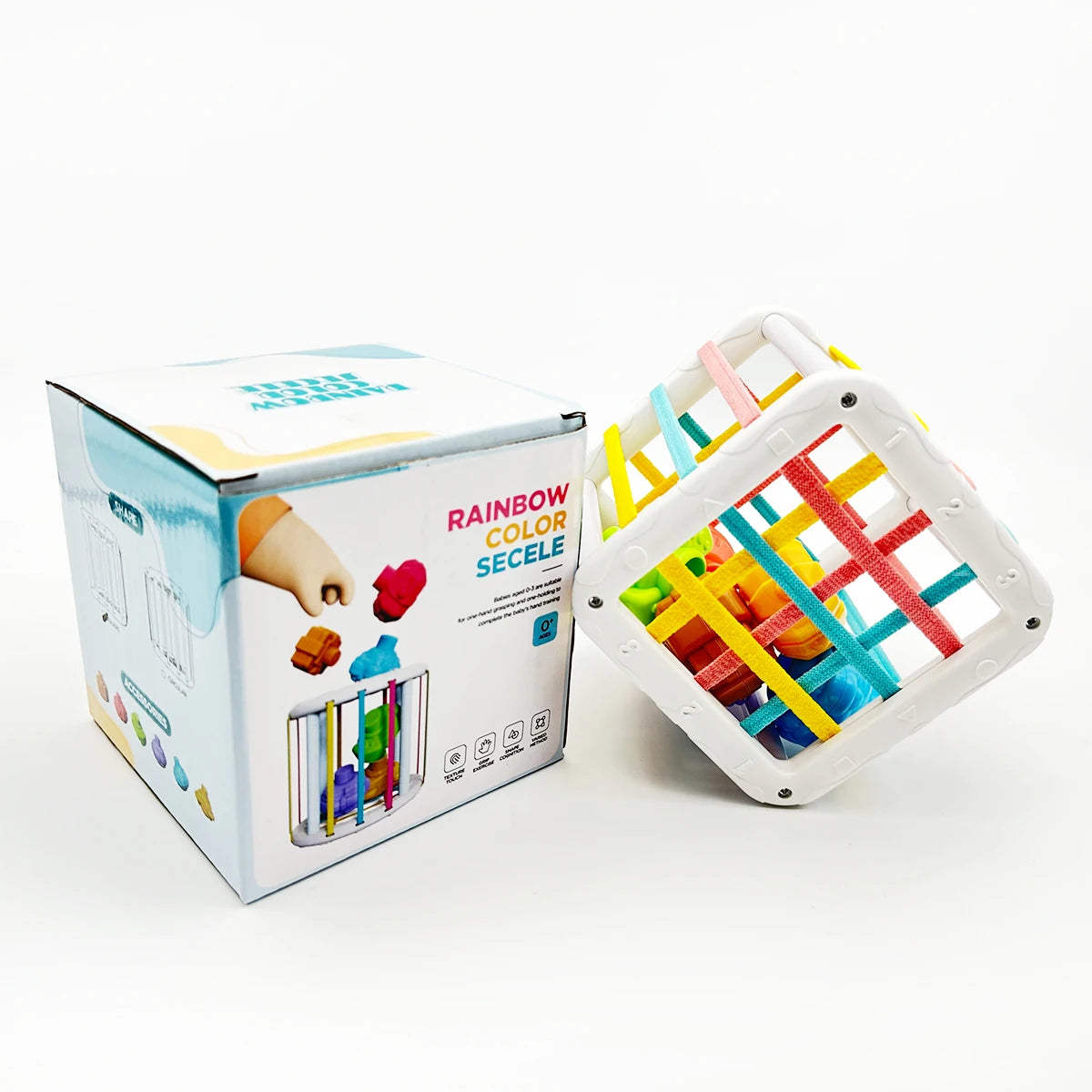 Blocs colorés Montessori, jeu d'éveil bébé