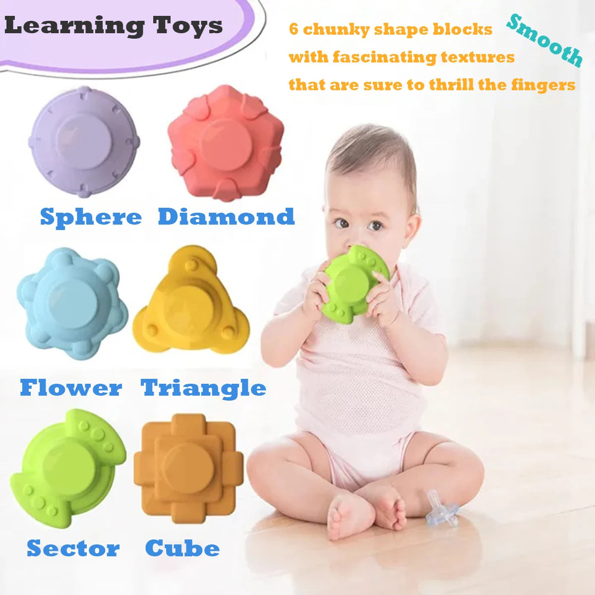 Blocs colorés Montessori, jeu d'éveil bébé