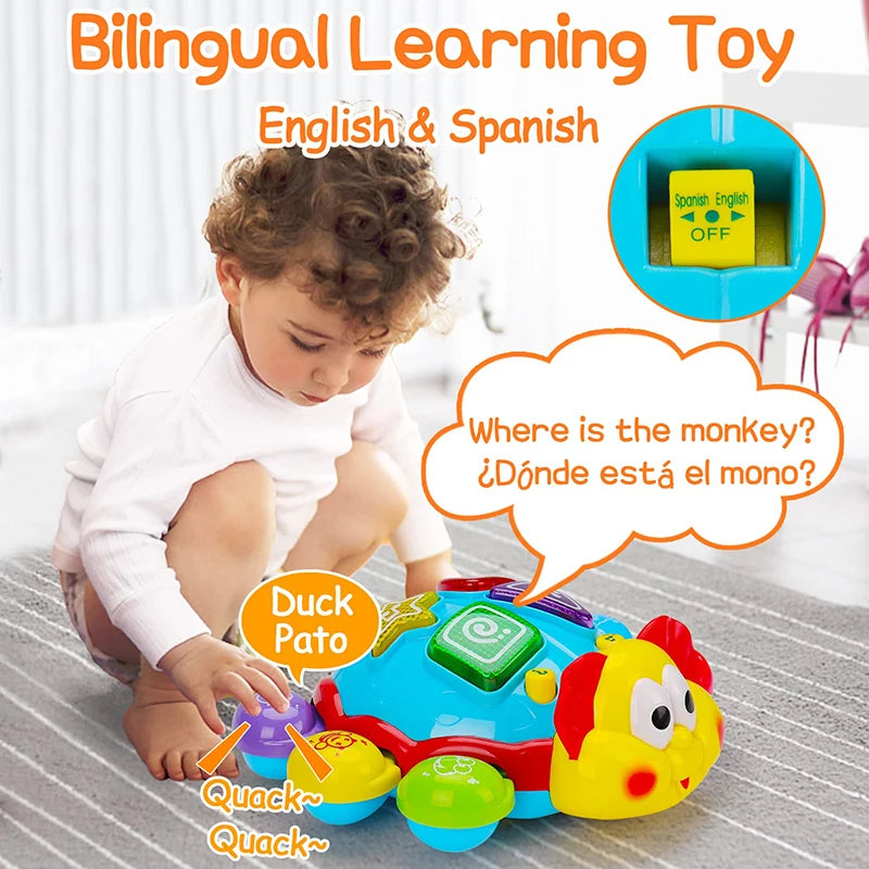 StepMate Bilingual Walker – Jouet Musical à Ramper et à Marcher, Jouet d'Apprentissage Espagnol-Anglais, Jouet Lumineux pour Nourrissons, Cadeau pour Enfants