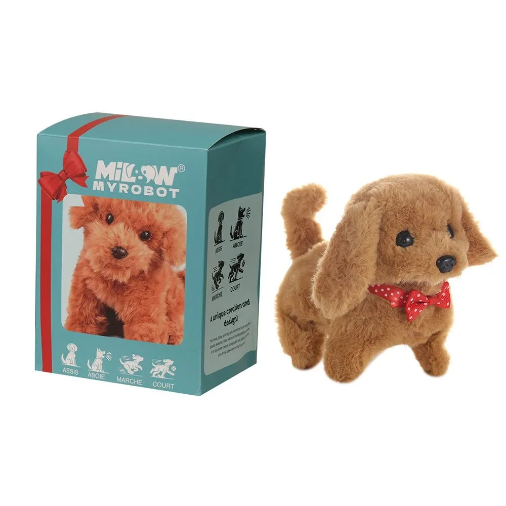 Interactive Robot Puppy Plush Walks Barks & Wags Tail Toy