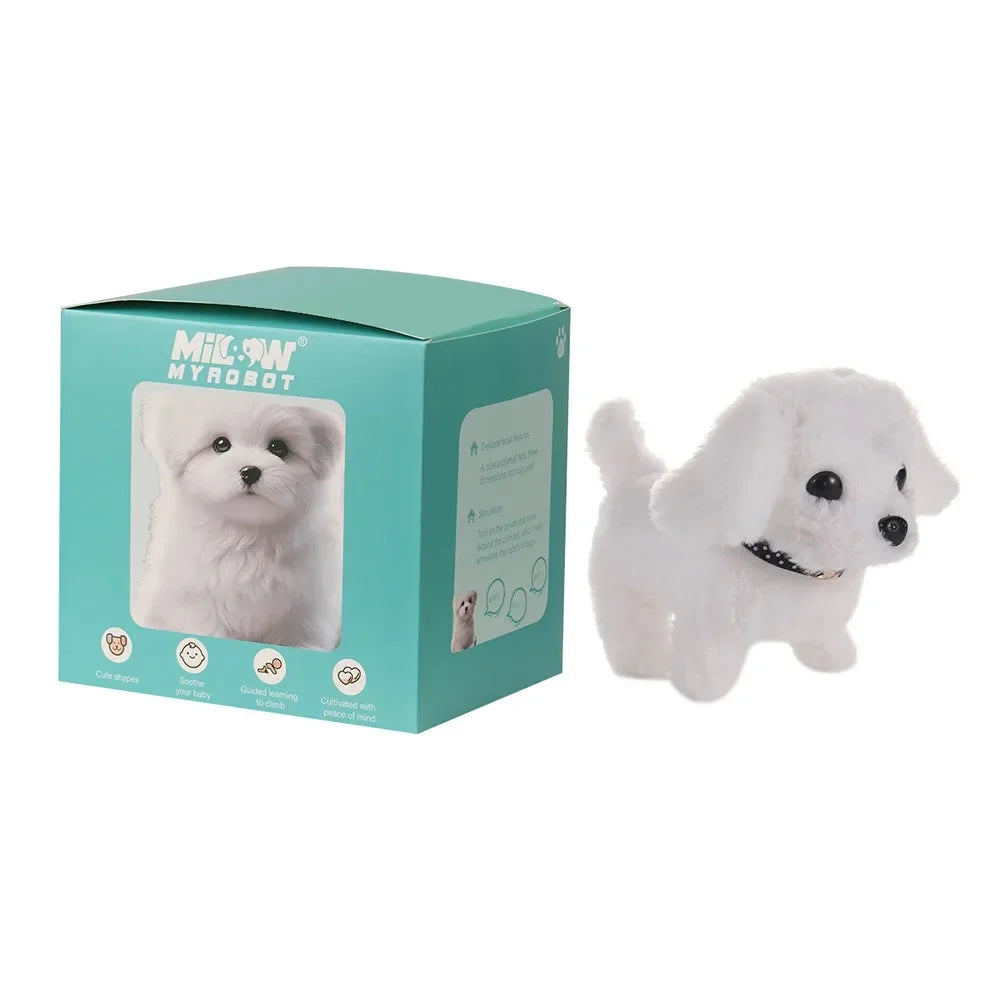 Interactive Robot Puppy Plush Walks Barks & Wags Tail Toy